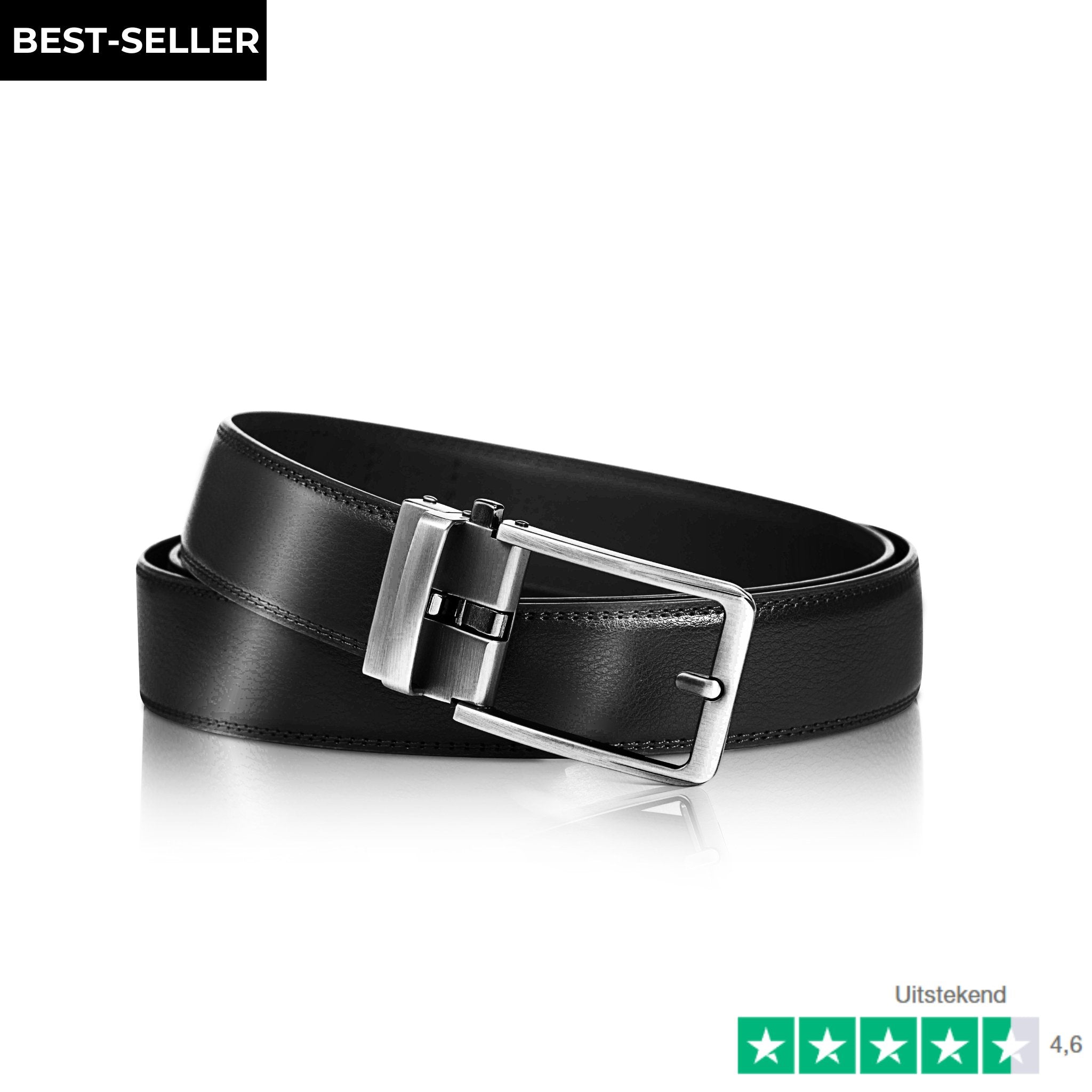 Zwarte leren heren riem kopen? Vandaag met 50% korting! – HIGHBUCKLE.